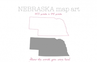 Nebraska Map Art