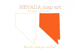 Nevada Map Art