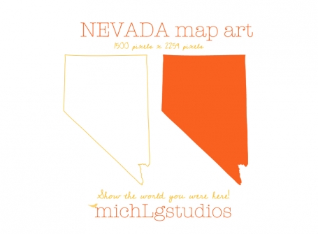 Nevada Map Art