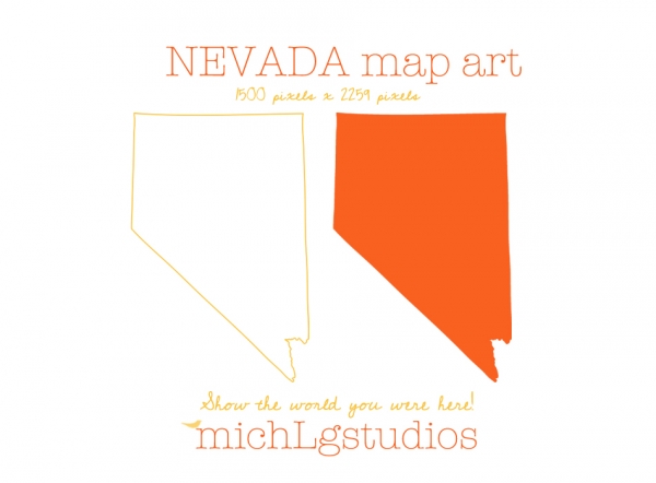 Download Nevada Map Art 