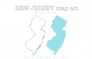 New Jersey Map Art