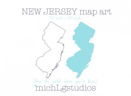 New Jersey Map Art