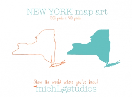 New York Map Art