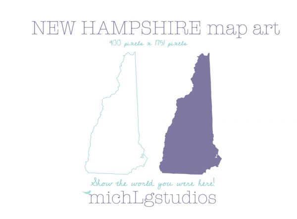 Download New Hampshire Map Art 