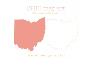 Ohio Map Art