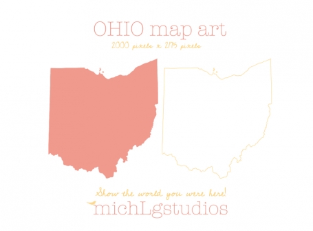 Ohio Map Art