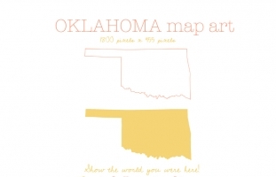 Oklahoma Map Art