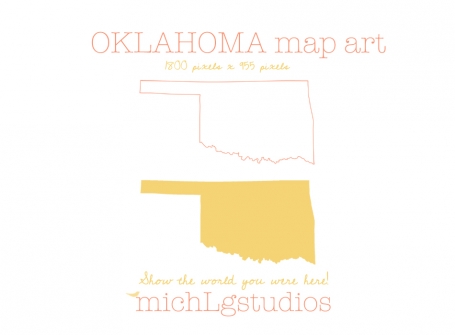 Oklahoma Map Art