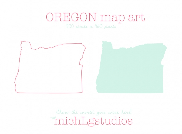 Download Oregon Map Art 