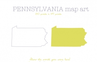 Pennsylvania Map Art