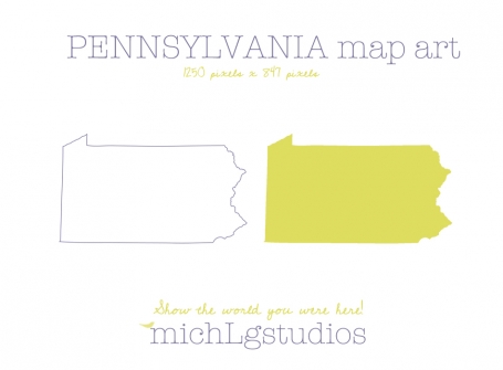 Pennsylvania Map Art