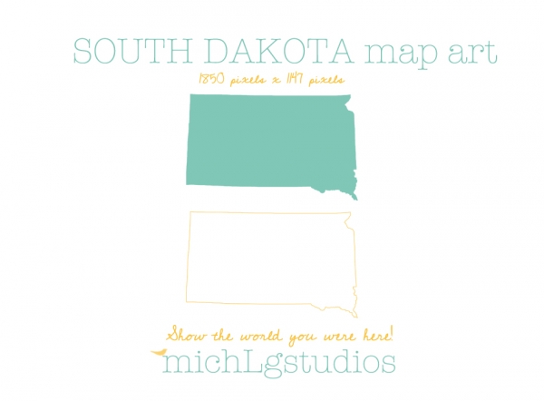 Download South Dakota Map Art 