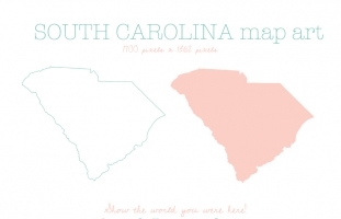 South Carolina Map Art