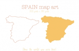 Spain Map Art
