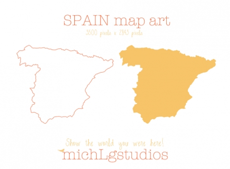 Spain Map Art