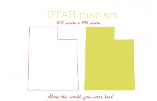 Utah Map Art