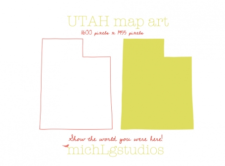 Utah Map Art