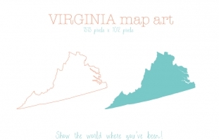 Virginia Map Art