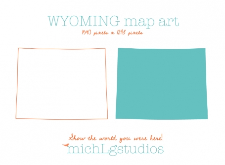 Wyoming Map Art