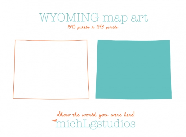 Download Wyoming Map Art 
