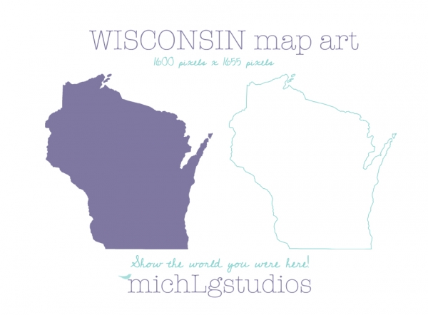 Download Wisconsin Map Art 