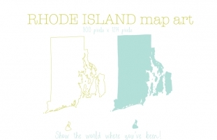 Rhode Island Map Art