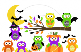 Halloween Owls Commercial Use