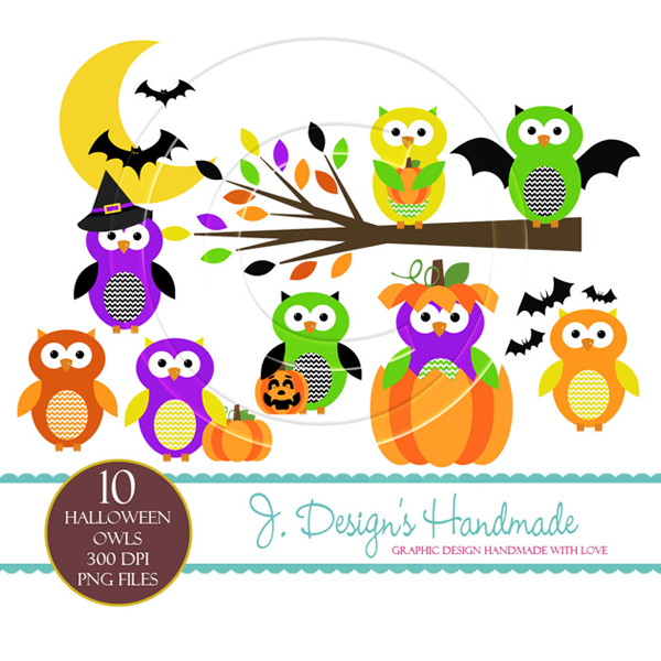 Download Halloween Owls Commercial Use Clipart 