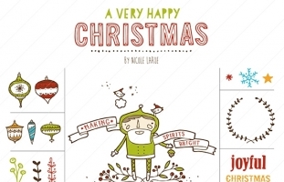 Happy Christmas (Clipart)