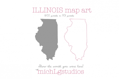 Illinois Map Art