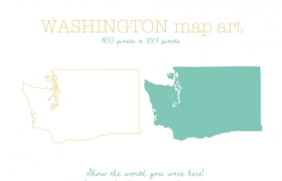 Washington Map Art