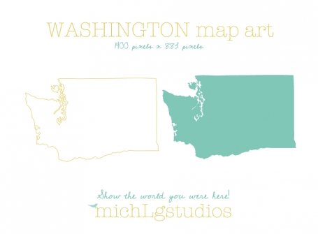 Washington Map Art