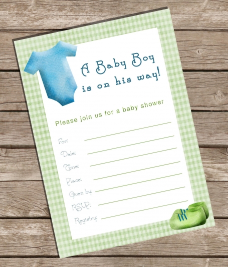 Fillable Baby Shower Invitation -