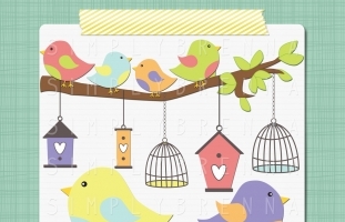 Bird Clip Art Images Tree and Bird