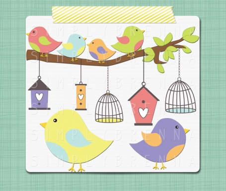 Bird Clip Art Images Tree and Bird