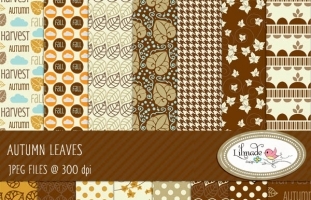 Autumn Leaves Digital Papers