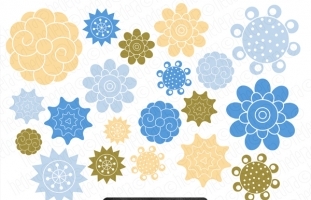 Flowers vector clip art, flower,