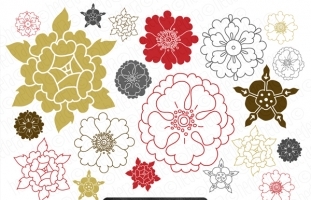 Flowers vector clip art, flower,