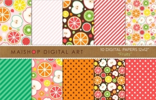 Digital Papers - Fruits