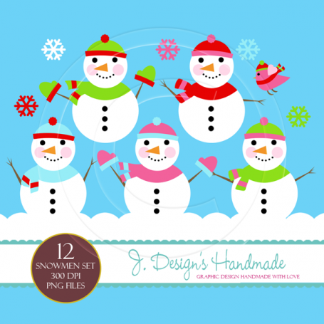 Snowmen Commercial Use Clipart