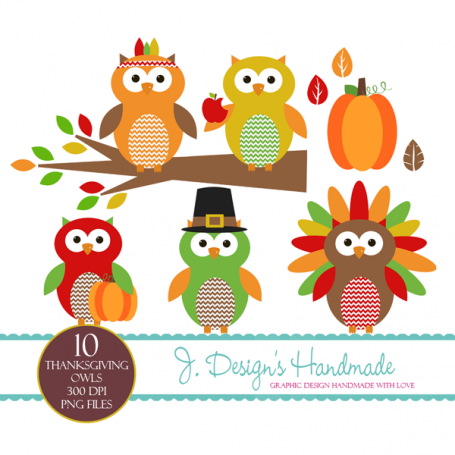 Thanksgiving Owls Commercial Use