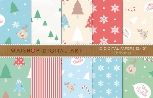 Digital Papers - Christmas