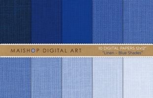 Digital Papers - Linen - Blue