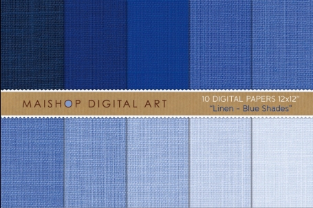 Digital Papers - Linen - Blue