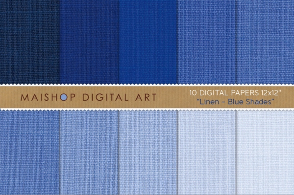 Download Digital Papers - Linen - Blue shades 