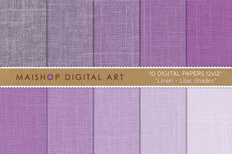 Digital Paper - Linen - Lilac