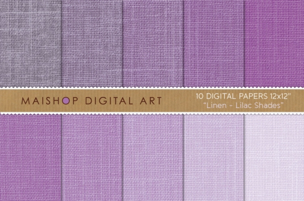Download Digital Paper - Linen - Lilac Shades 