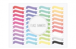 Clip Art - Flags Banners