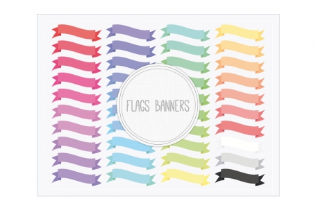 Clip Art - Flags Banners