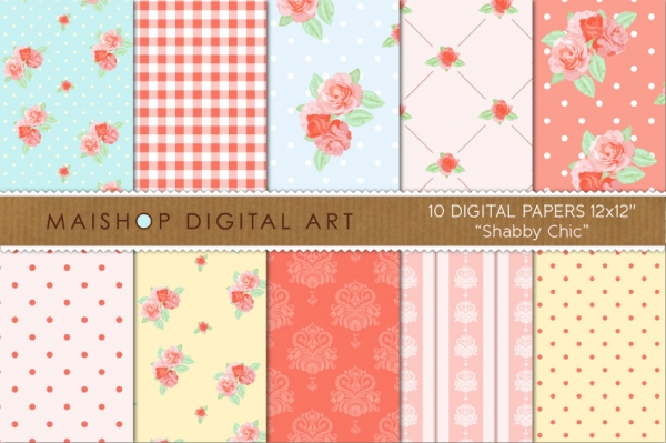 Download Digital Paper-Shabby Chic 